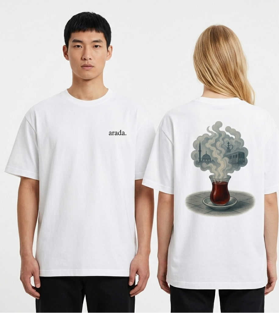 ARADA T-Shirt – “CAY” Backprint Beyaz