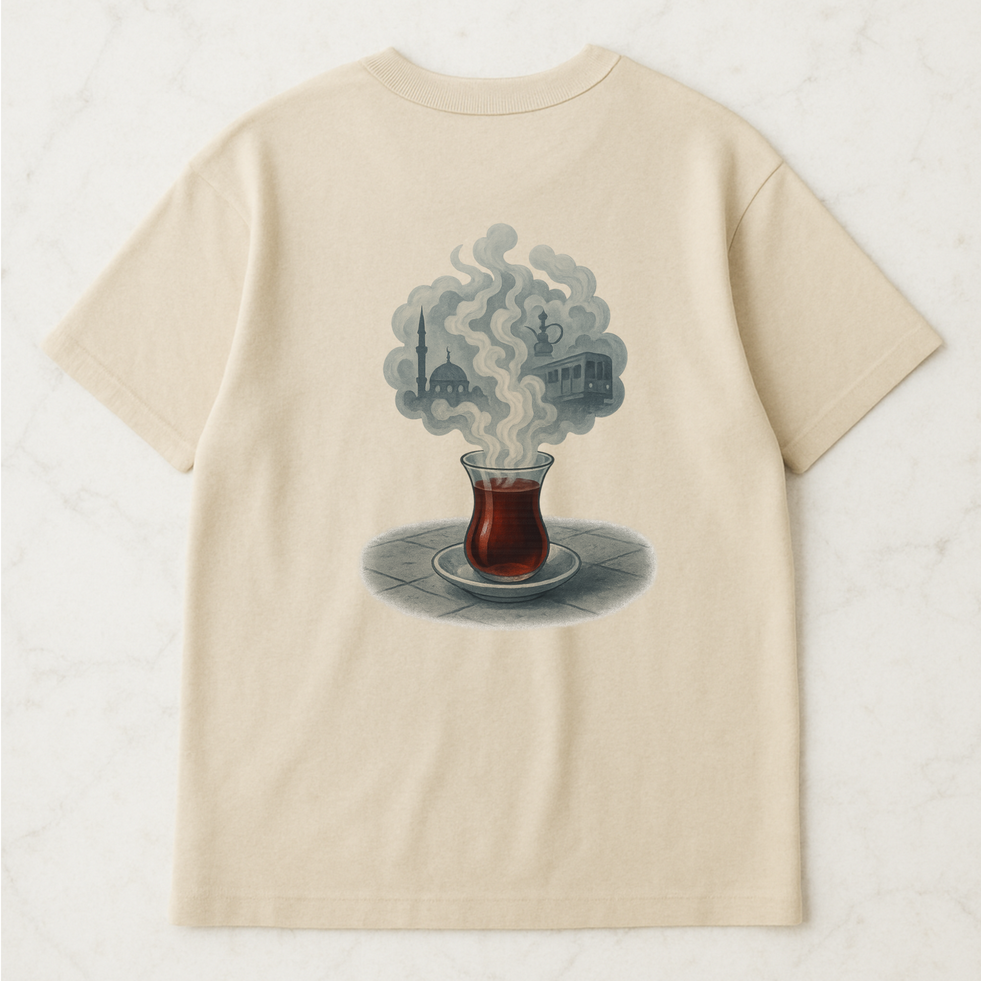 ARADA T-Shirt – “CAY” Backprint bej
