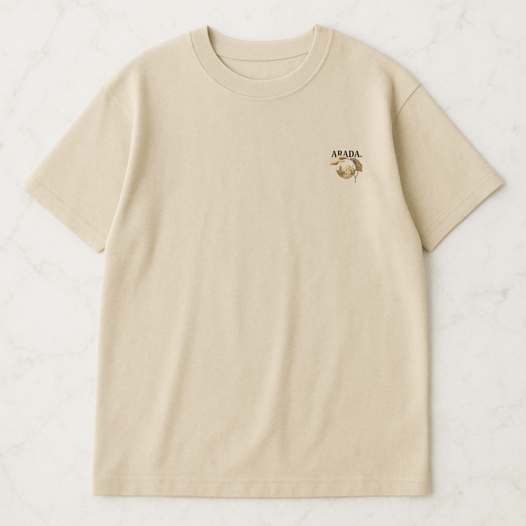 ARADA T-Shirt – “Kültürler Arasında.” Backprint bej