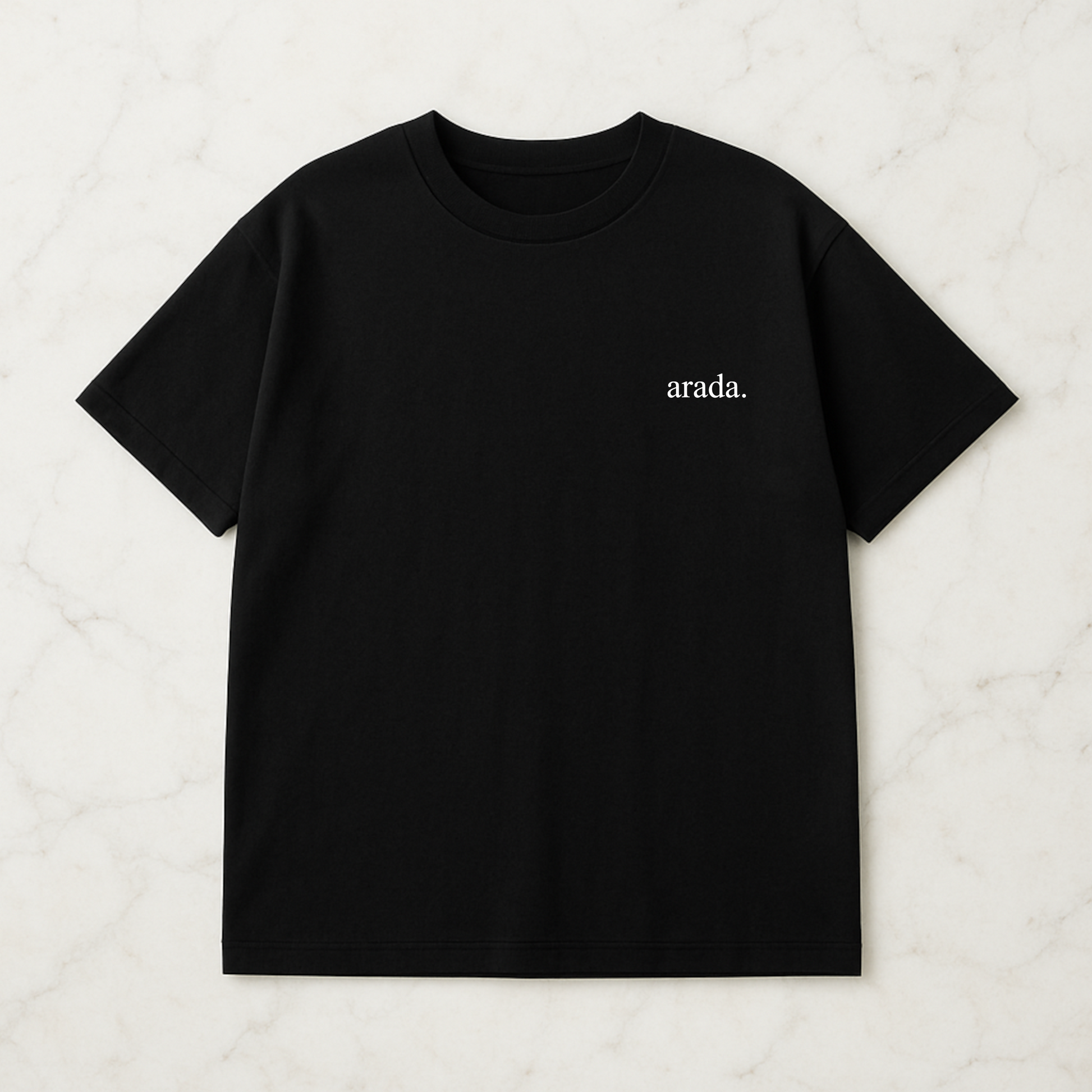ARADA T-Shirt – “Çok Türk, çok Avrupalı.” Backprint siyah