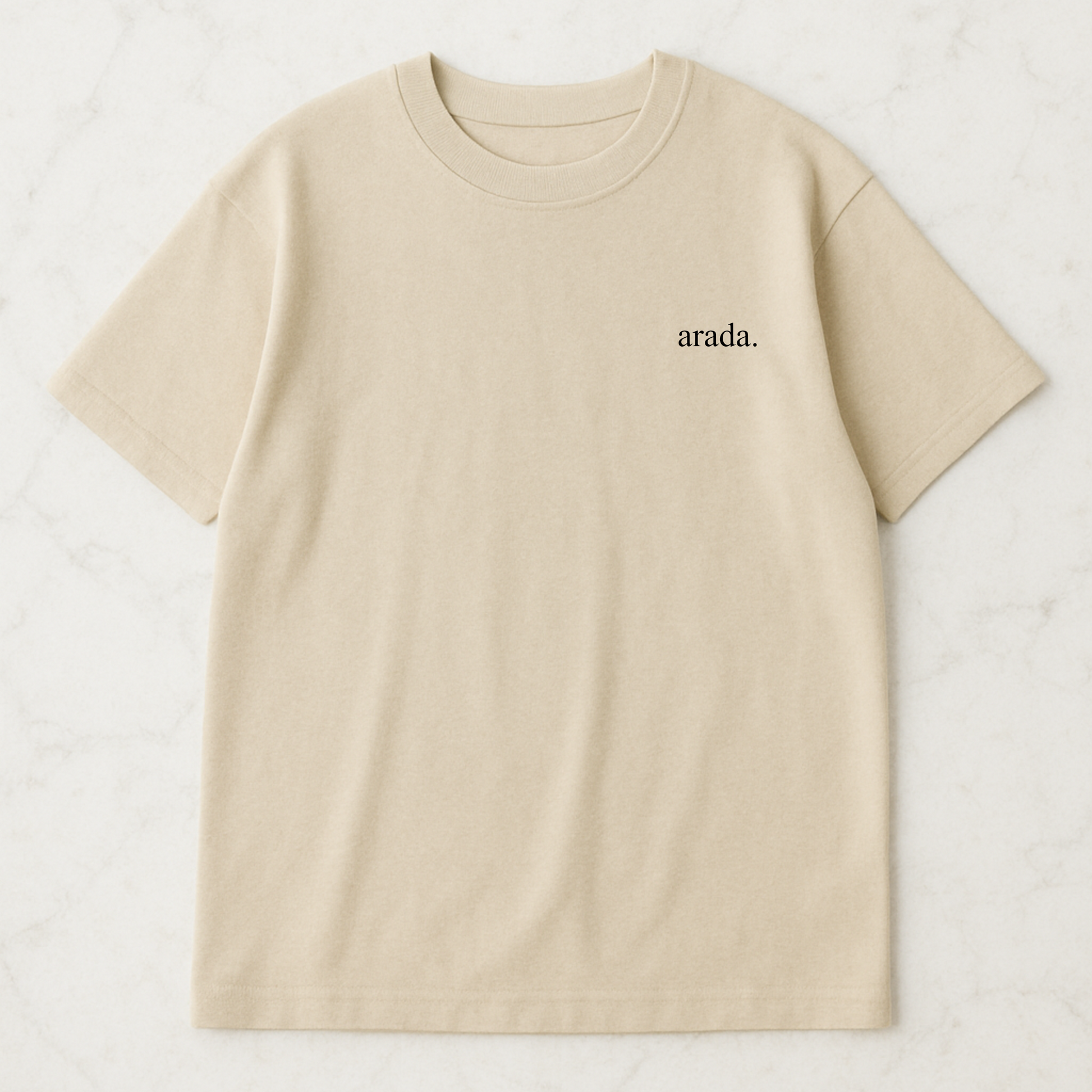 ARADA T-Shirt – “CAY” Backprint bej